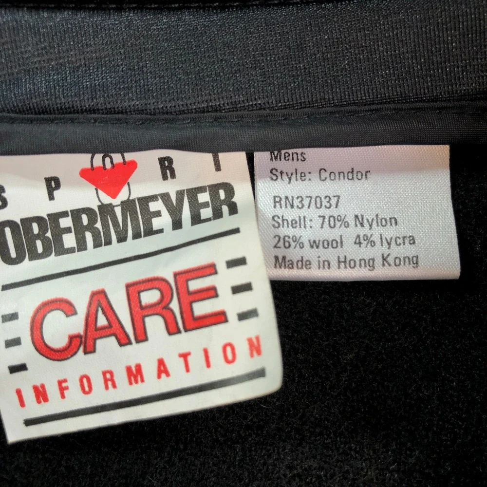 Obermeyer Sport Mens Ski Pants 38 Black Snow Condor Nylon Wool Blend Stretch